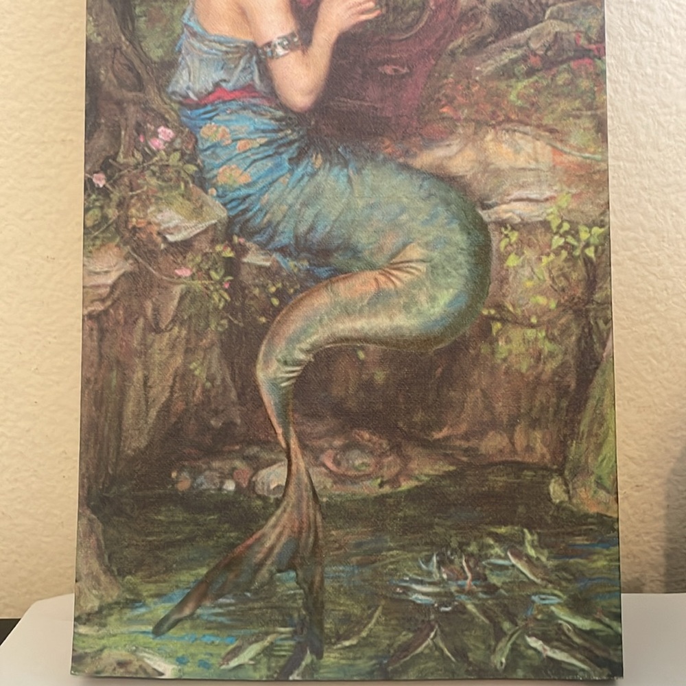 Mermaid with Harp Picture NWOT - Picture 3 of 4